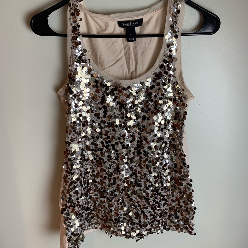 WHBM sequined front tank top